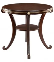 Круглый стол Глория (М) Средне-коричневый