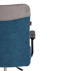 Компьютерное кресло ФЛЙ флок , серый/синий, 29/32 / FLY