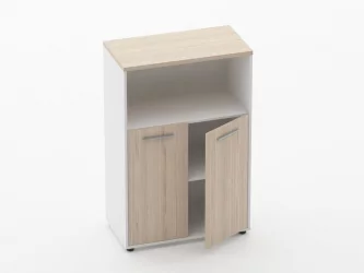 Шкаф 2 широкий закрытый с нишей Дека 10.12.111 Туя/Белый / Deka