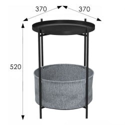 Круглый стол Берген Черный