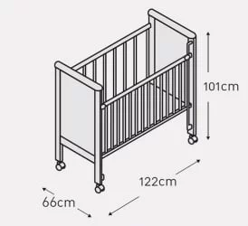 Кроватка для новорожденных Микуна Николе 120кс60 Вхите / Micuna Nicole 120x60 White