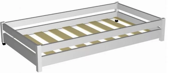 Выдвижная кровать для двоих детей РооРоом ВК-66 Белая / RooRoom VK-66