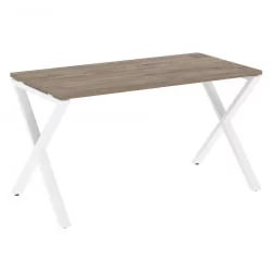 Стол рабочий ЛОФТ ВР.Л-СРКС-3.7 Металл белый Тиквуд темный / LOFT VR.L-SRX-3.7