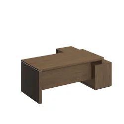 Угловой стол с тумбой ВЕЛАР ВЛ 136 ДТ Дуб табачный / VELAR