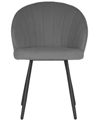 Стул обеденный ДОБРИН НАОМИ (ЭМАЛЬ ЧЕРНЫЙ МУАР велюр Катаниа Стоне) / DOBRIN NAOMI Catania Stone)
