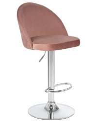 Стул барный ДОБРИН МИЛАНА (пудрово-розовый велюр (МДЖ9-32)) 2 шт / DOBRIN MILANA (MJ9-32))