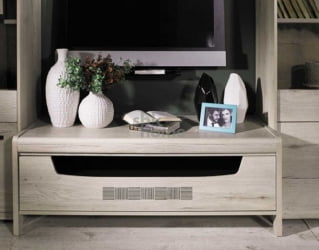 Тумба М-7 под ТВ, Мале (1244*530*455) Дуб галифакс белый, 31203