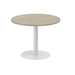 Стол переговорный круглый Сигма СГ.279.ОД.ГР Дуб темный Серебряный металлик / Sigma SG.279.OD.GR