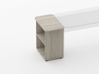 Тумба приставная к столу Глассй 3.18.10 Дуб сантана светлый / Glassy