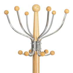 Вешалка Ханами (мод. ГХ-8617) дерево/хром/мрамор, 37 кс 37 кс 175 см, Вхите (Белый) / Натурал (натуральный) / Hanami (mod. GH-8617) x x White Natural