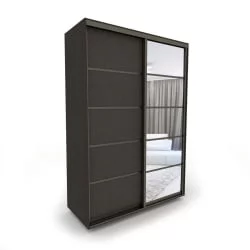 Шкаф с зеркалом Акцент-Квадро Д 1200х600  Венге/Бронза