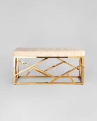 Банкетка АРТ ДЕКО велюр Бежевый