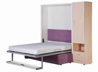 Шкаф-диван-кровать Смарт 1 3-в-1 правый 1600 Ясень шимо темный