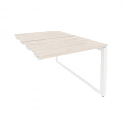 Стол-приставка двойной на О-образном м/к к опорым элем. ОНИКС О.МО-Д.СПР-1.7 Денвер Светлый/Белый / ONIX O.MO-D.SPR-1.7