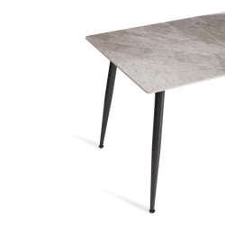 Обеденный стол Аустен/Остин столешница керамика (глянцевая) / опоры металл, серый/черный, 120кс80кс75 см / Austen/Остин 120x80x75