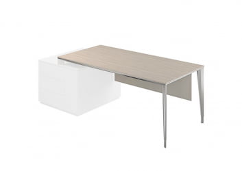 Стол под опорную тумбу 800 Атлас НЗ-0110.ЙН.АЛ Ясень Наварра Алюминий / Atlas NZ-0110.YN.AL