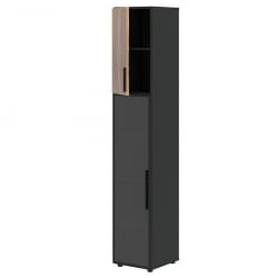 Шкаф-колонка комбинированный (левый) ВЕЛИОН ВЕНЕЕР ВРХCС 40.2 Л Американский орех Яшма черная / VELION VENEER VRHCS L