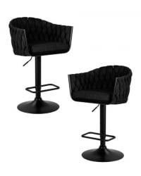 Стул барный ДОБРИН ЛЕОН (черная ткань (ЛАР-275-33)) 2 шт / DOBRIN LEON (LAR-275-33))