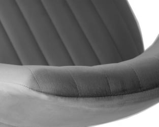 Стул барный ДОБРИН CХАРЛЙ БЛАCК (серый велюр (МДЖ9-75)) 2 шт / DOBRIN CHARLY BLACK (MJ9-75))