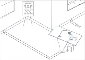 Фиксатор проводов напольный, прямой Дека 21.20 / Deka