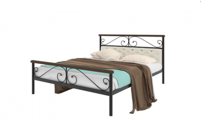 Кровать Эсмеральда плус мягкая 1800х1900 Черная / plus