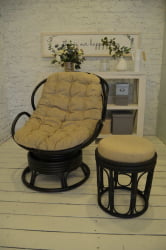 Кресло Папасан Челси вращающийся 23/03Б венге матовый / 23/03B