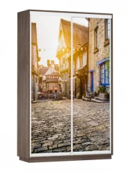 Шкаф-купе двухдверный Экспресс Дуо 1400х2200х Улица/Венге / 1400х2200h