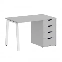 Стол письменный ХОМЕ ОФФИCЕ ВР.СП-3-118.4.А Серый/Белый металл / HOME OFFICE VR.SP-3-118.4.A