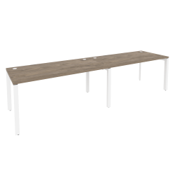 Рабочая станция на П-образном м/к ОНИКС О.МП-РС-2.4.8 Тиувуд Темный/Белый / ONIX O.MP-RS-2.4.8