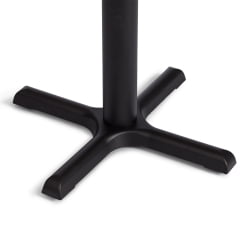 Стол ВАЛХАЛЛА дерево вяз/железная опора, 80х65х76 см, груша №3/черная опора / VALHALLA