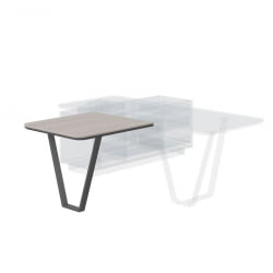 Брифинг-приставка Лине СФ-573409.1 Дуб серый Черный графит / Line