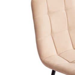 Мягкий стул CХИЛЛЙ МАКС Велюр/металл , 45 х 54 х 90 см , бежевый/черный / CHILLY MAX