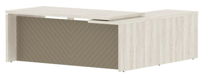 Стол руководителя левый Торр ЛУКС ТЛCТ 2020 Л Сосна Эдмонд Капучино / Torr LUX TLCT L