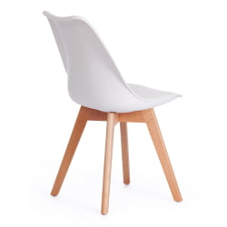 Стул ТУЛИП (мод. 73) / 1 шт. в упаковке дерево/пластик/ПУ, 48.5*52.5*83cм, белый / TULIP (mod. 48.5*52.5*83cм,