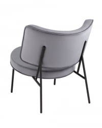 Кресло Дистриcт Лоунге велюр Серый / District Lounge