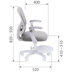 Детское кресло CХАИРМАН КИДС CХ106 с подножкой Серый / CHAIRMAN KIDS CH106