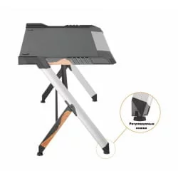 Стол для геймеров ЛУМИ ГМД01-1 c РБГ подсветкой / LUMI GMD01-1 c RBG