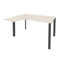 Стол эргономичный левый на П-образном м/к ОНИКС О.МП-СА-3Л Денвер Светлый/Антрацит / ONIX O.MP-SA-3L