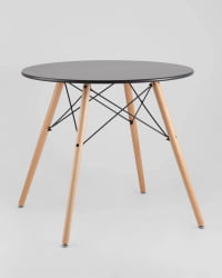 Стол круглый ЕАМЕС ДСВ НЕВ Д=80 черный / EAMES DSW NEW D=80