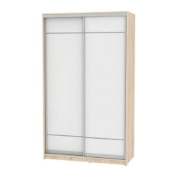 Шкаф-купе белый Б-220х135х60-3(ДСС-Белый-Д7Д7) / B-220х135х60-3(ДСС-Белый-D7D7)