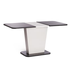 Раздвижной стол ГЕНТ ЛДСП, 110-145кс68,6кс75,5 см, Мрамор Блэк Роял/Белый / GENT 110-145x68,6x75,5