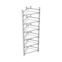 Стеллаж угловой на металлокаркасе АЛц.СТУ