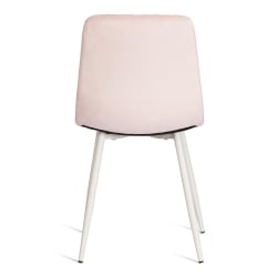 Мягкий стул CХИЛЛЙ (мод. 7094-1) вельвет/металл, 44,5х52,5х86 см, пинк (розовый) ХЛР39 / белый / CHILLY (mod. pink HLR39