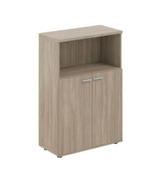 Шкаф двухдверный средний с нишей Сигма СГ.846.ОД.ОД Дуб темный / Sigma SG.846.OD.OD