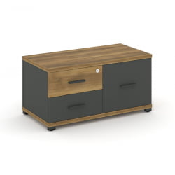 Тумба приставная сервисная CОНCЕПТ CН.ТСР-001 Б/В Сандал Янтарный Антрацит / CONCEPT CN.TSR-001 B/W