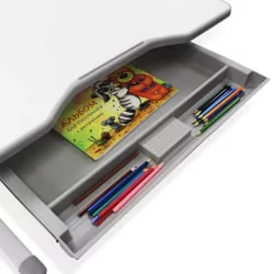 Комплект парта и стул с чехлом РИФФОРМА СЕТ-10 Белый Серый / RIFFORMA SET-10