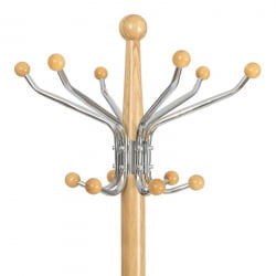 Вешалка Химавари (мод. ГХ-8014) дерево/хром/мрамор, 37 кс 37 кс 175 см, Вхите (Белый) / Натурал (натуральный) / Himawari (mod. GH-8014) x x White Natural