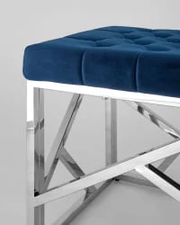 Банкетка АРТ ДЕКО велюр Синий