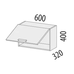 Шкаф над вытяжкой (с системой плавного закрывания) Графит 74.83.1 Сосна Астрид /Ваниль