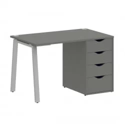 Стол письменный ХОМЕ ОФФИCЕ ВР.СП-3-118.4.А Металлик/Серый металл / HOME OFFICE VR.SP-3-118.4.A